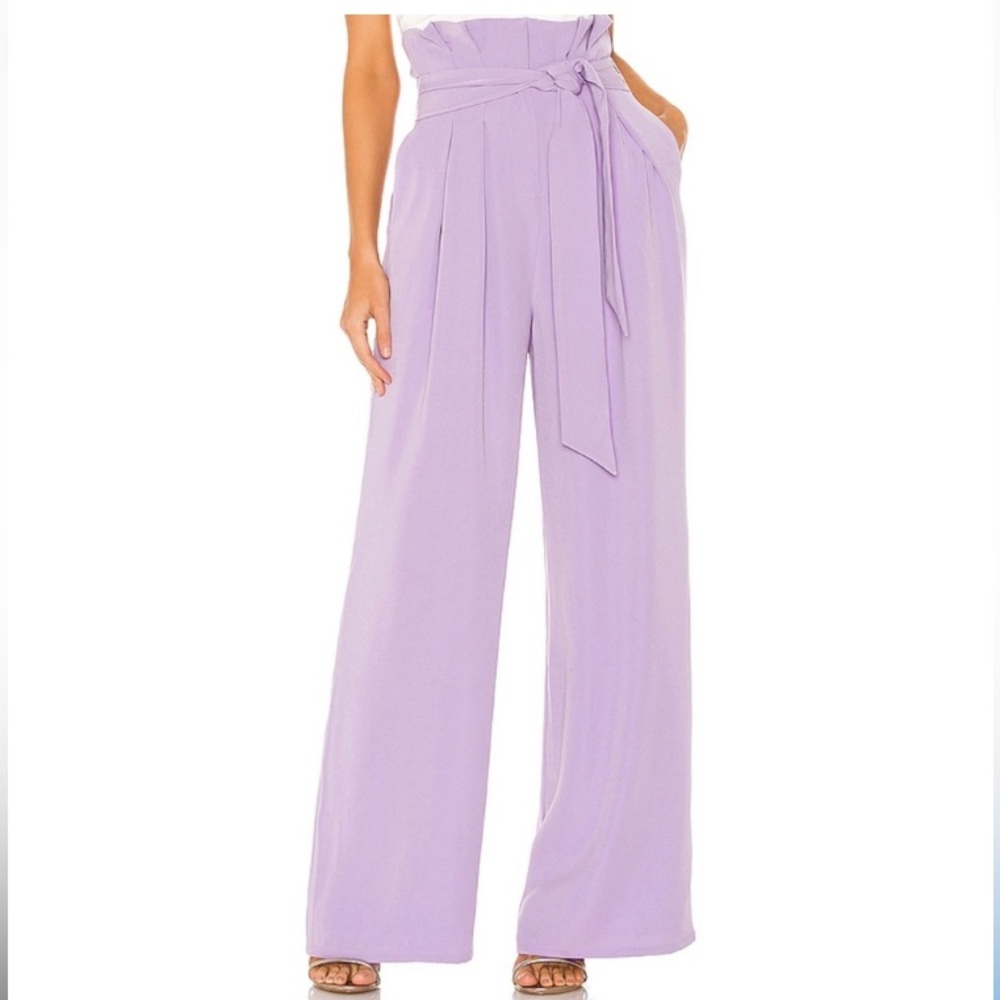 Lovers + Friends Ashwood Wide Leg Pastel Lavender Pants